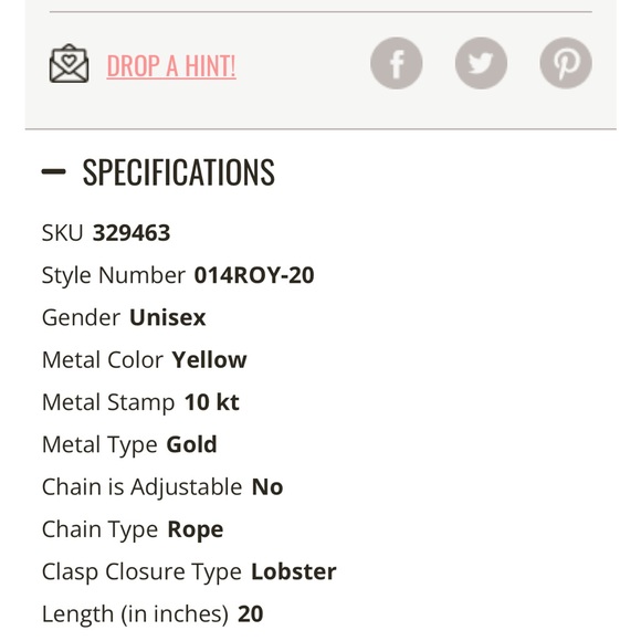 Riddles 18” 10K Diamond Cut Chain Necklace - Picture 2 of 5